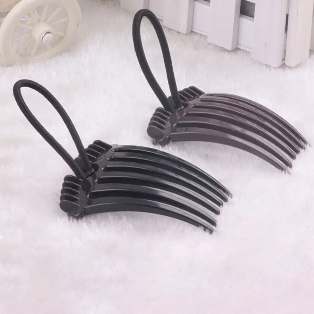 Bandette Comb with Elastic Band ponytail Bump It Up Inserts Combs women Hair Clips Plastic Braid Barrettes Styling Tool