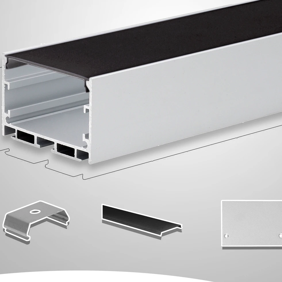 KN24 Square 50*35mm Suspended Linear Lamp Hoisting Pendent Alu Profil Extrusion Channel For Strip Lights Aluminum Led Profile