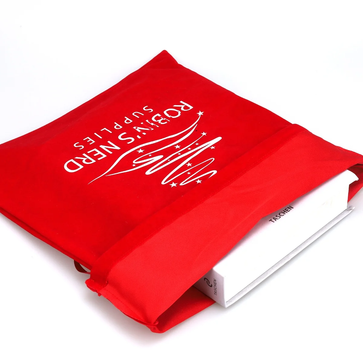 Wholesale Luxury Large Velvet Dust Weeding Gift Packaging Drawstring Bag Red Velvet Clothes Shoe Pouch