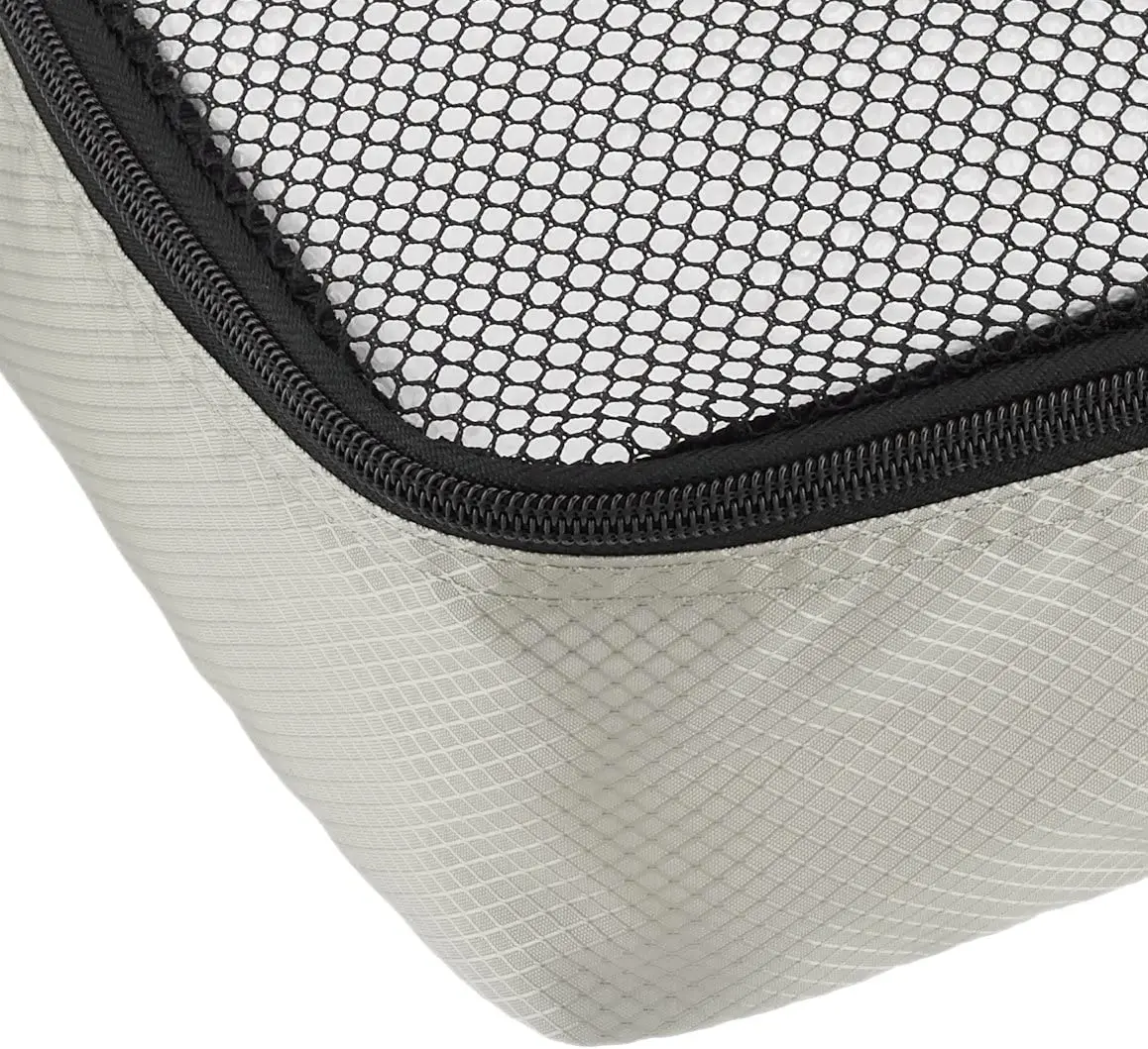 New design wholesale Small Packing Travel Organizer Cubes Set thin makeup brush holder bag storage packing bag Gray