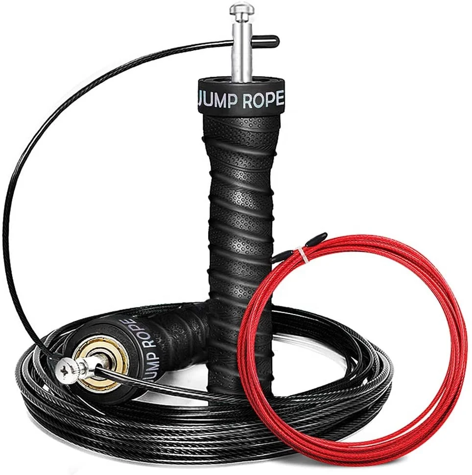 Customized Logo & Color Box Self-Locking Adjustable Design Anti-Slip Handles Corda de Pular  Speed Jump Rope for Fitness