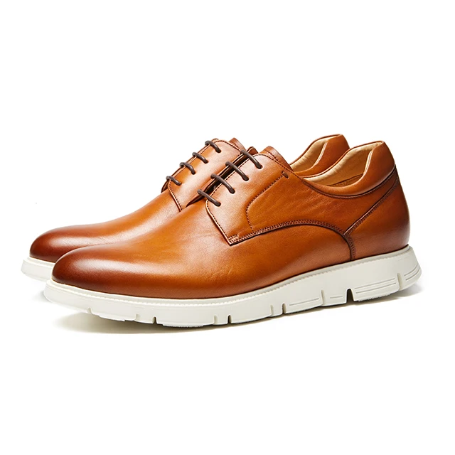 Factory wholesale Best running leather shoes casual lightweight sport lace up shoes for men