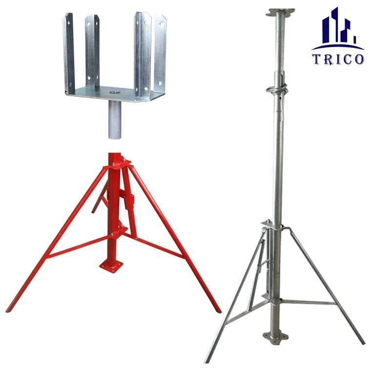 Трехшарошечная конструкция оцинкованная регулируемая стальная опора Acrow для швартовки поддержки опалубки бетона