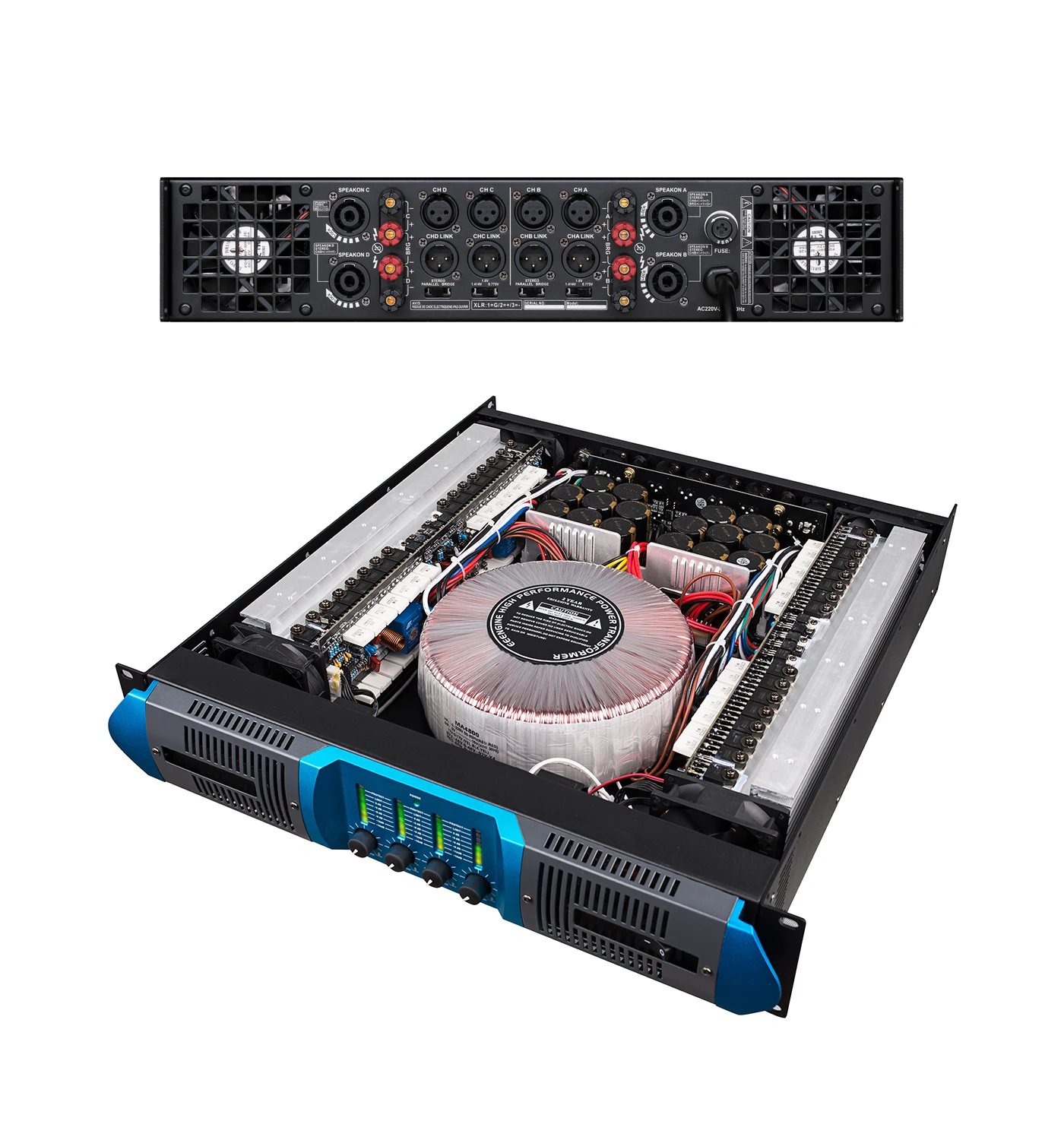 Новое поступление RX4800 2U 800 Вт медный трансформатор усилитель мощности dj контроллер 4-канальный