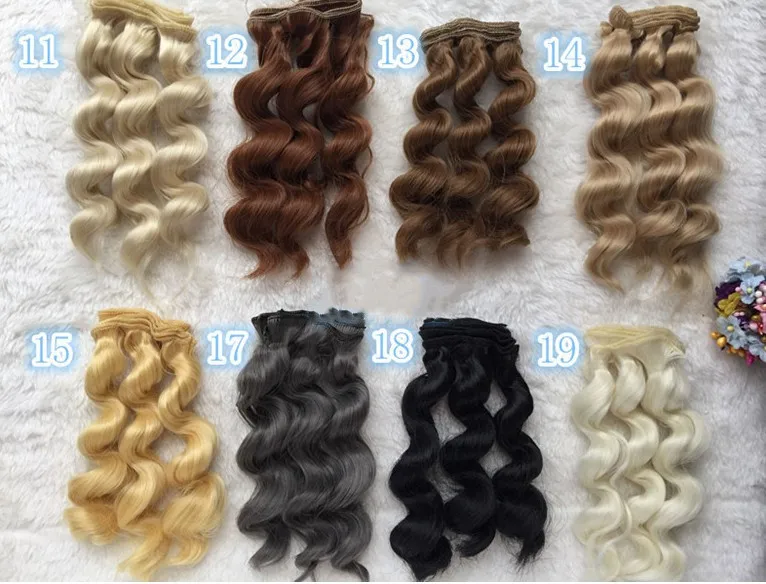 Cotton Doll Wig Hair Row High Temperature Silk Bubble Noodle Roll 15cm Thickened Hair Row Bjd Doll Clockwork Wig