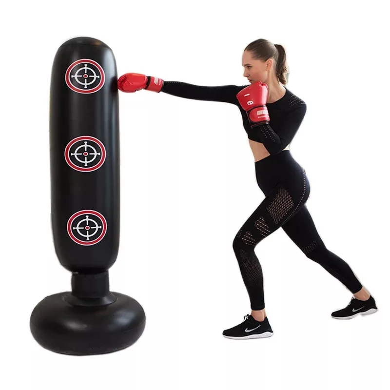 Free Standing Punching Bag Humanoid Pattern Inflatable Boxing Stand Big Punching for Adults (1600361374565)