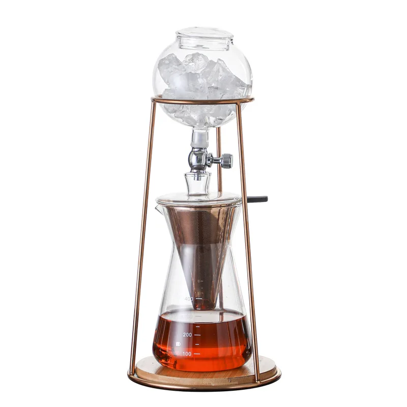 Stainless Steel and Borosilicate Glass Cold Brew Coffee Maker Set Ice-Cold Dripper for Perfect Coffee