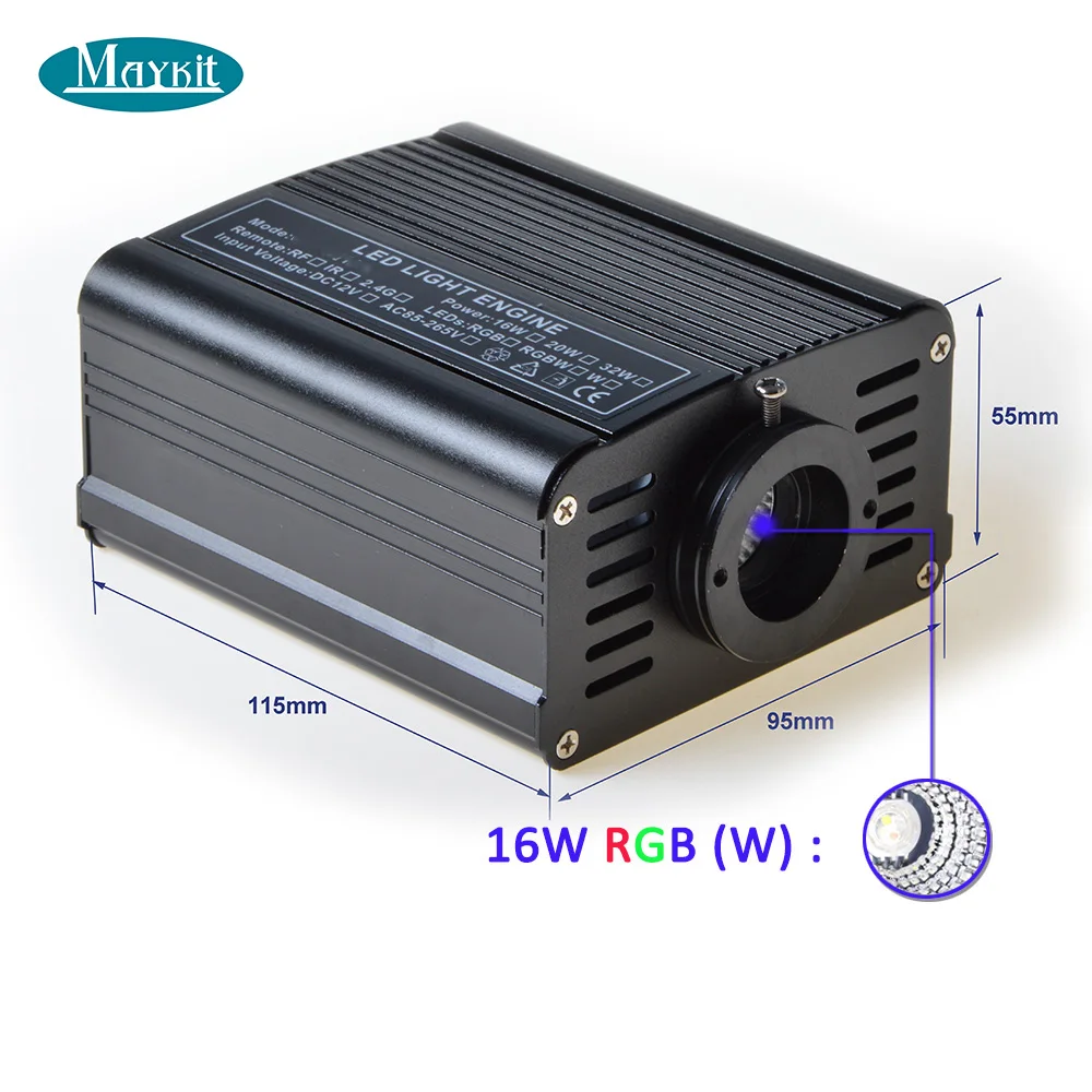 RGBW потолочные светильники, оптоволоконный Звездный комплект освещения для украшения крыши автомобиля