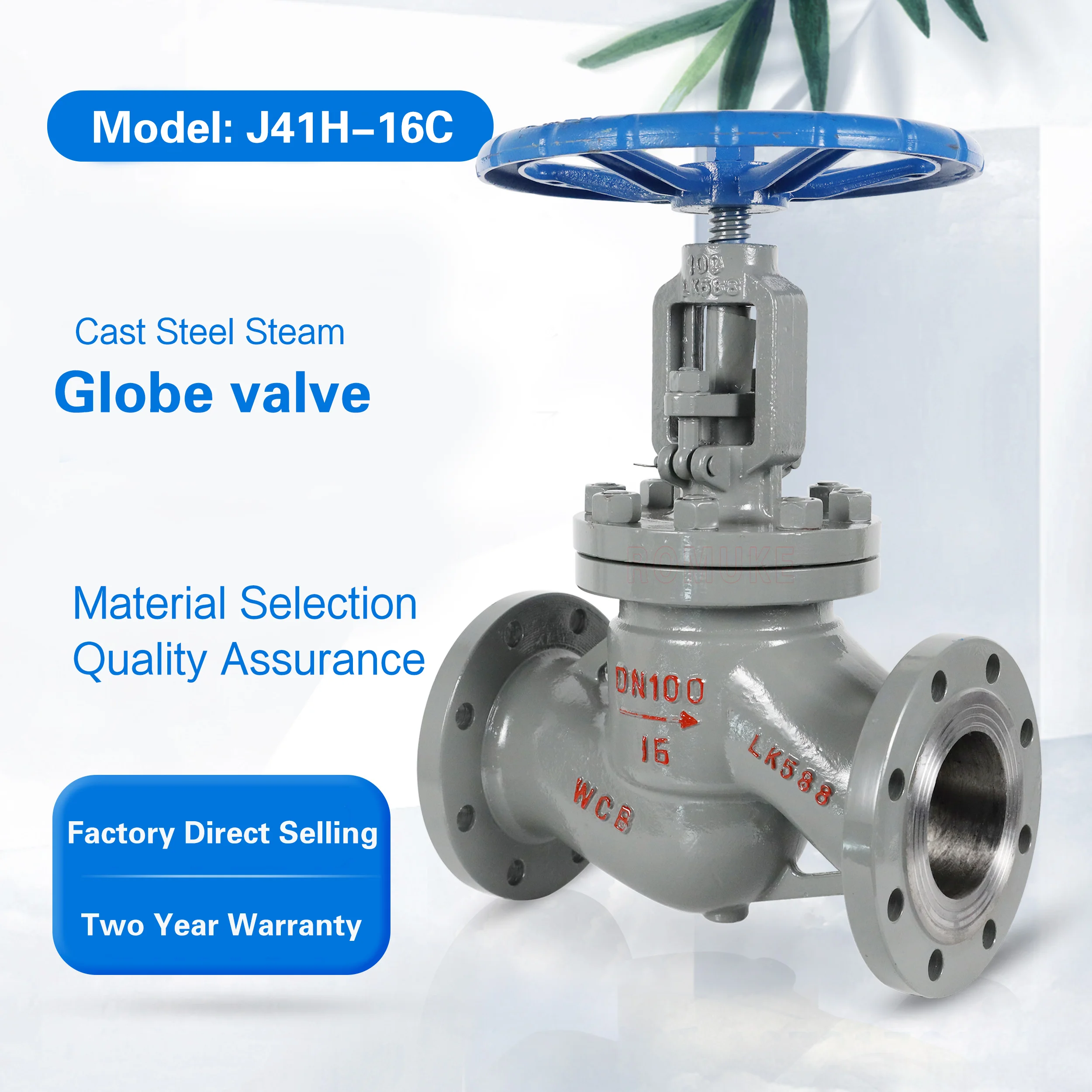 J41H-40C  GB Standard  Carbon Steel WCB Flange  Manual Globe Valve