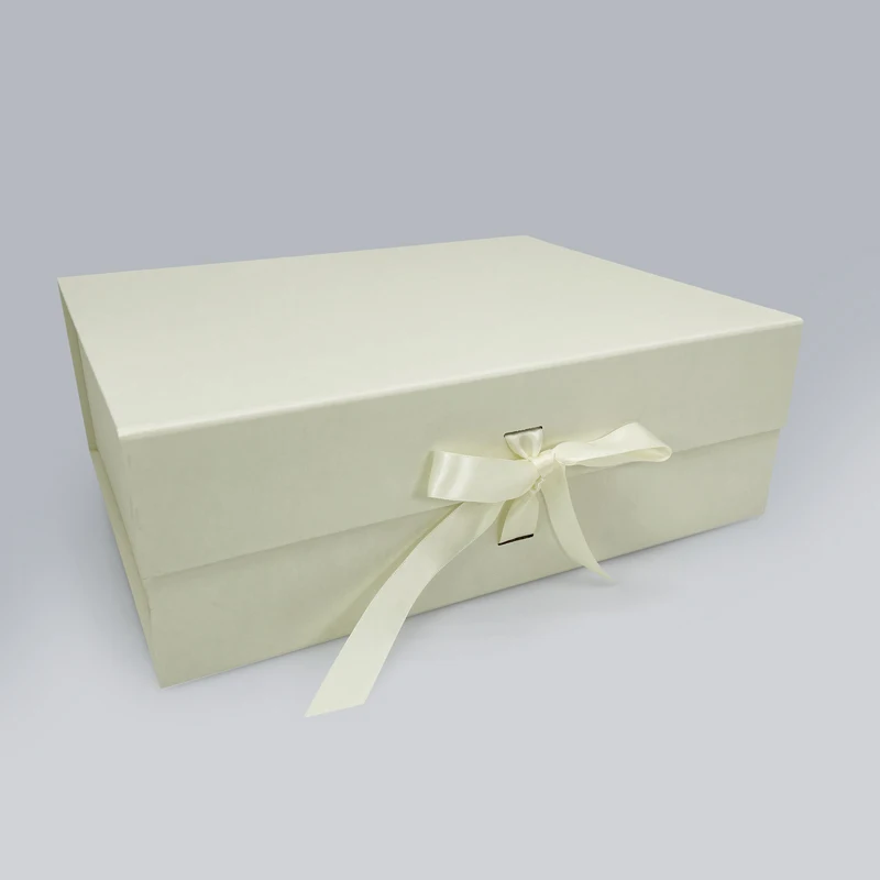 Custom Logo Beige Folding Luxury Rigid Packaging Paper Magnetic Gift Box With Foam