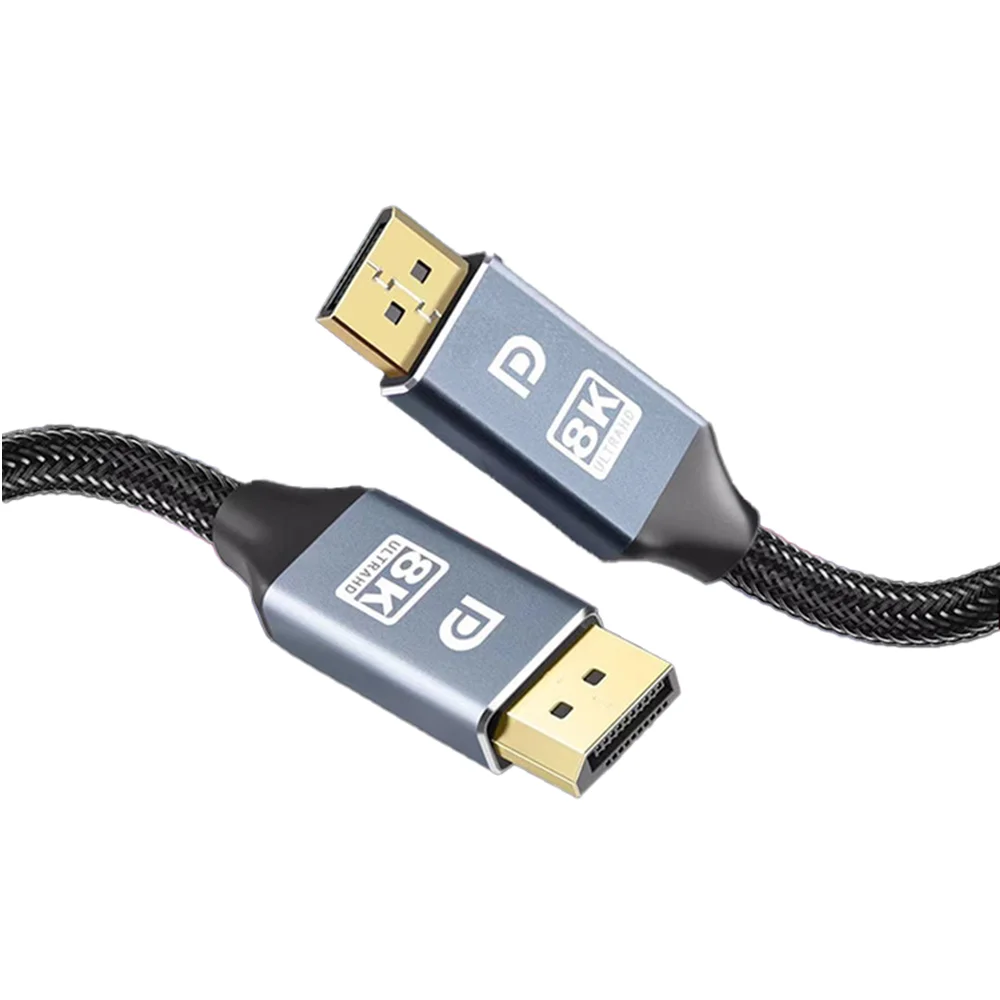 Gold Plated 1080p Hdtv 4k 8k Uhd Dp 1.4 Cable Display Port To Displayport Cable 8K @60Hz Male To Male Dp Cable