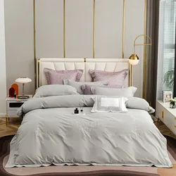 Aimaylai Soft 100% Egyptian Cotton Sheet Sets Home 4 Piece Bed Sheet for Comforter Bedsheet King Queen Duvet Cover Bedding Set