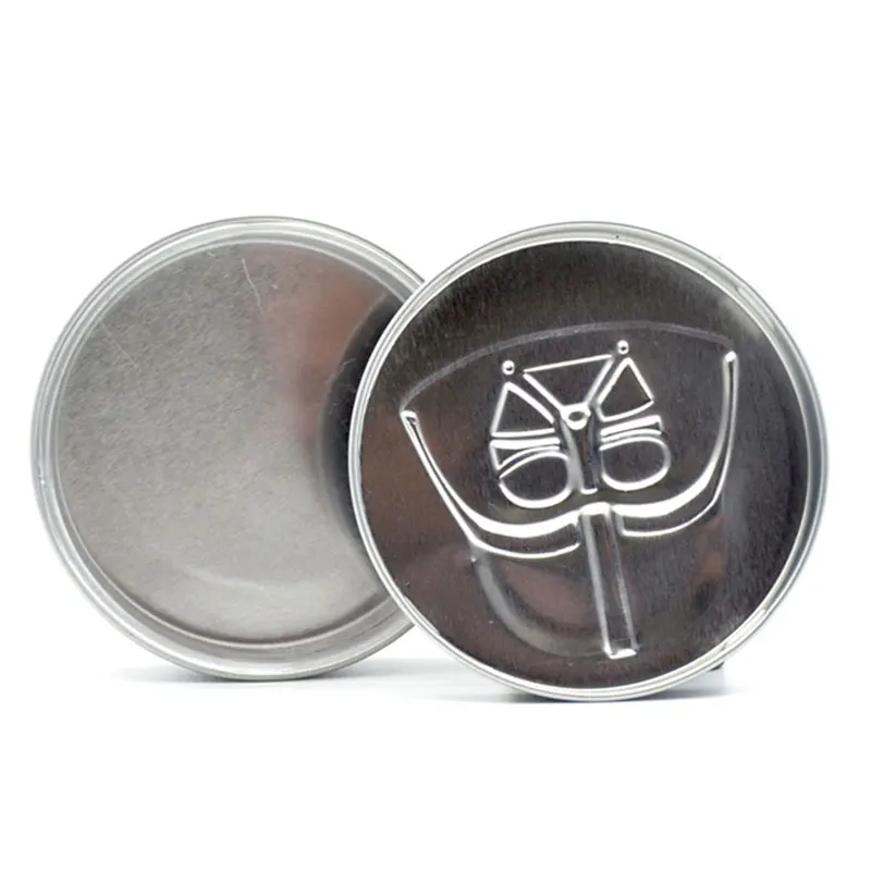 Round metal cosmetic tin can container cream wax tin box case packaging