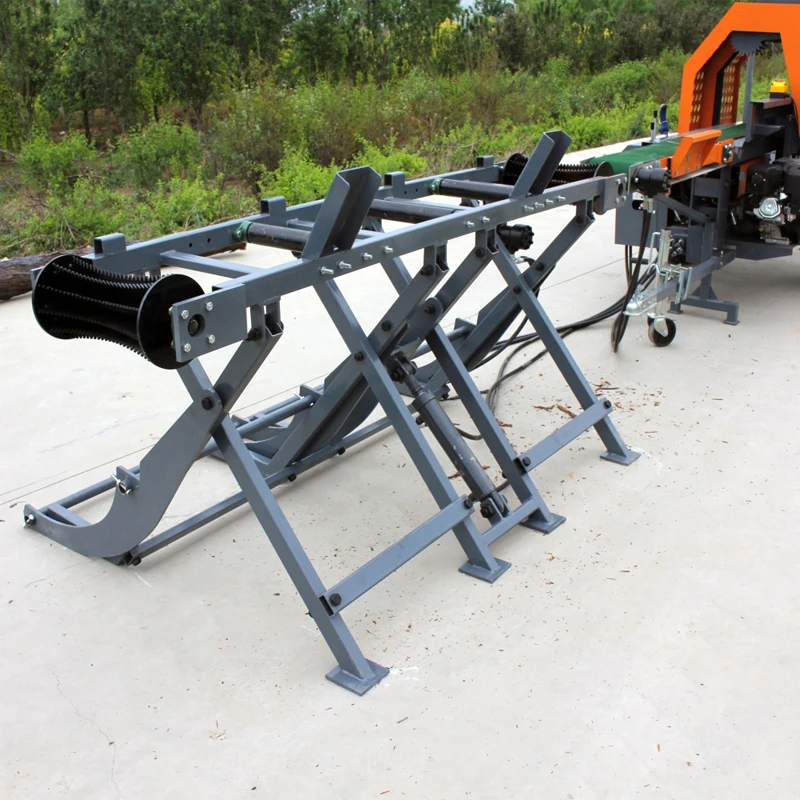 JieRui hot sale hydraulic firewood processor wood processor log splitter with log lifter log table