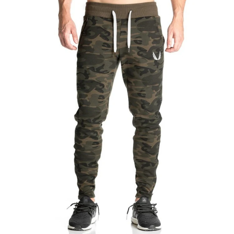 Autumn new Fitness Sexy muscle jogging pants Leisure Running Drawstring Breathable Foot zipper Thread GYM trousers