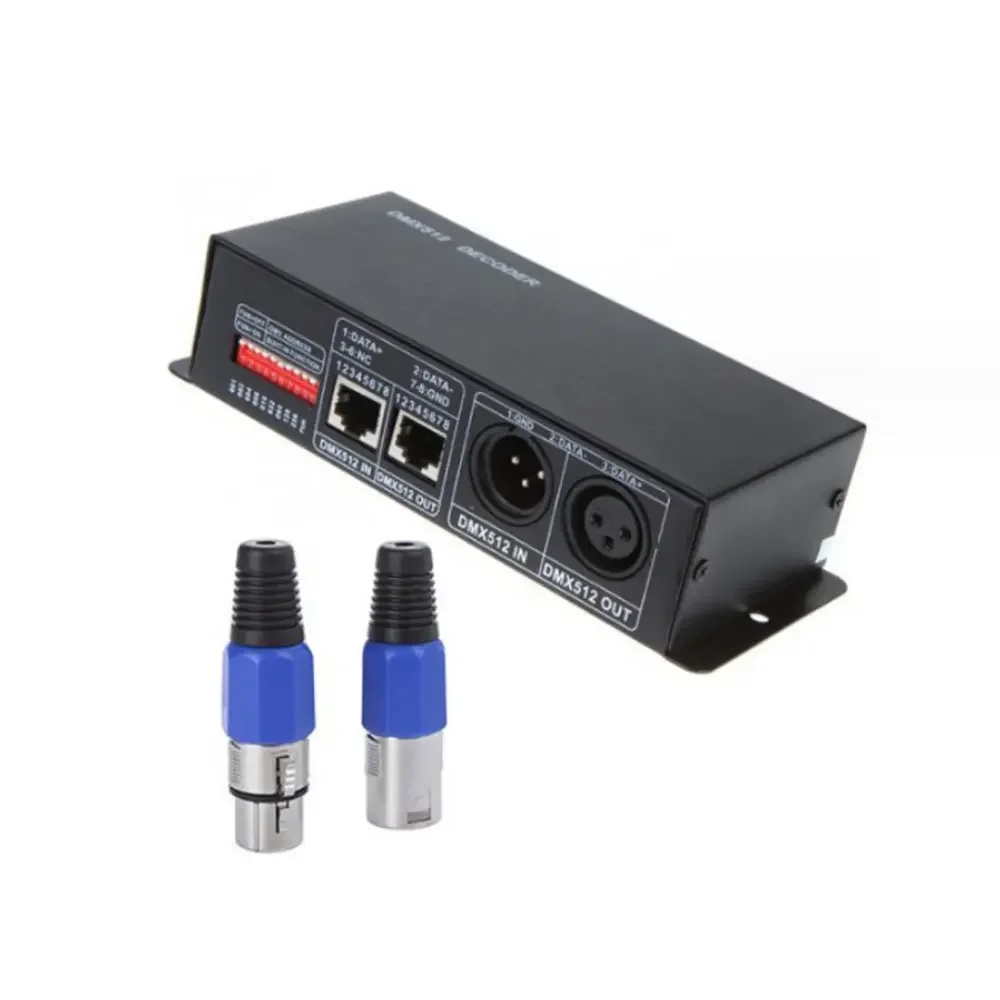 DMX512 декодер RGB RGBW контроллер 3CH 4CH аксессуары для ленточного света DC12V 24V