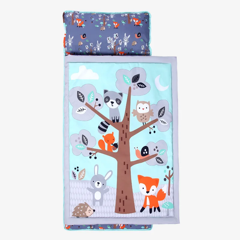 Children Travel Soft Bed  Preschool Kids Daycare Sleeping Bags Baby Nap Mat with Blanket Removable Pillow