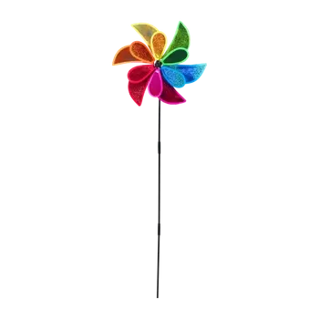 Custom Funny Garden Ornaments Multi-Flamingo Outdoor Den Plug-In Iron CoratioWindmill Flower Design Edging for Home and Plants