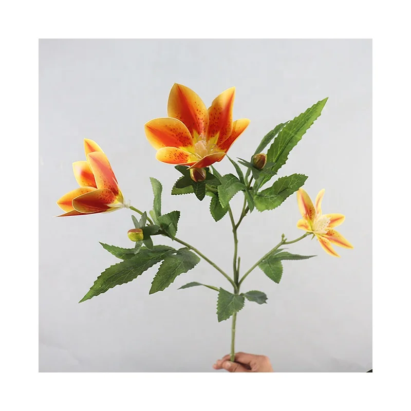 Wholesale 66CM New Handmade Freesia Feeling Tape Flowers Decor Artificial Wedding