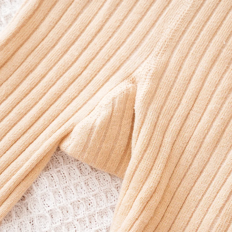 Beautiful Baby Pantyhose for Spring Girls Breathable Cotton Nine-Point Tights with a Stylish Border