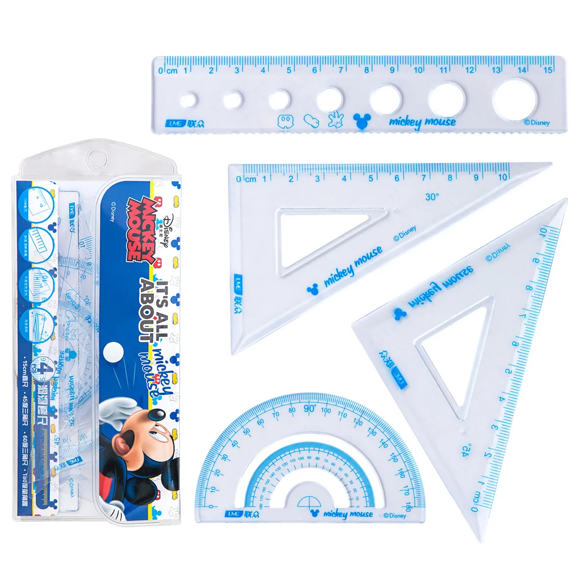 Funny Helper  Good Price Plastic Ruler Set with Small circles