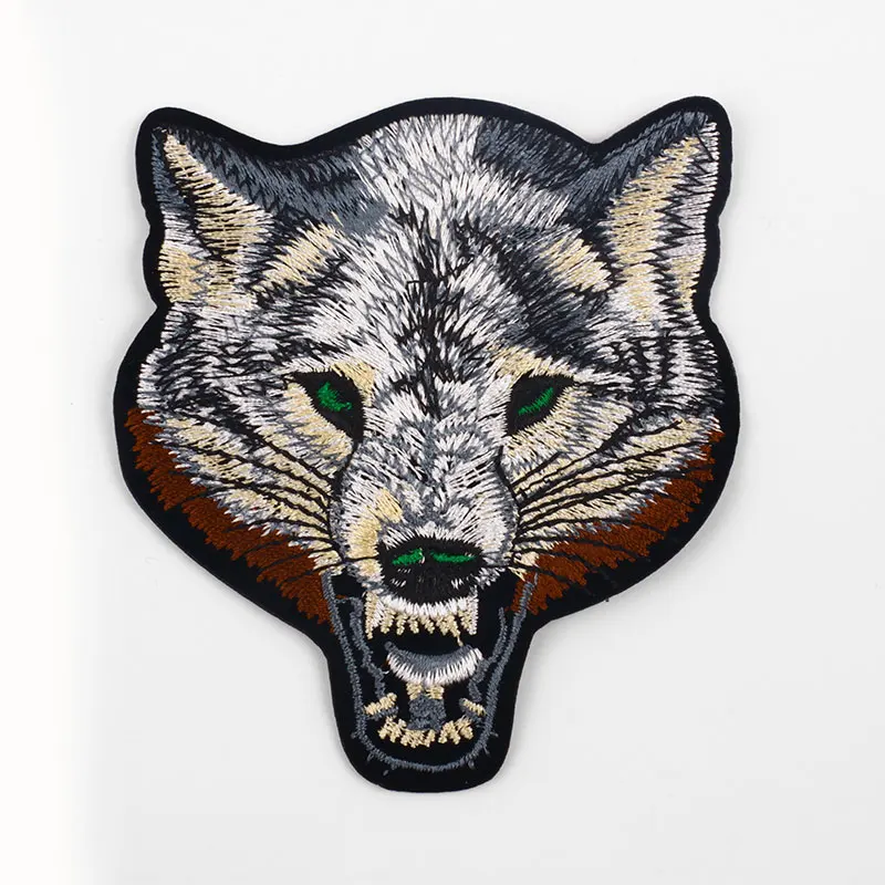 Клей подложка железа на диких животных Олень Орел Волк тигр вышивка патч