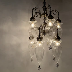 Dubai characteristic villa duplex building stairwell empty hotel restaurant coffee shop homestay handmade glass chandeliers