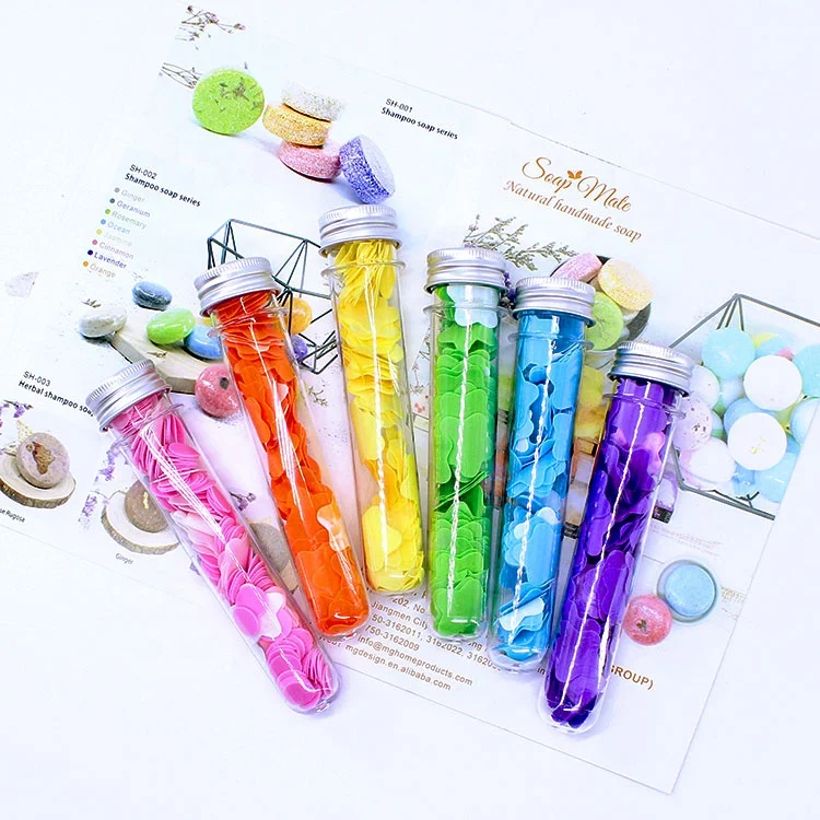 Toilet Outdoor Travel Camping Confetti Hand Bath Toiletry Disposable Soap Paper Soap Sheets Petals Paper Soap With Storage Tube