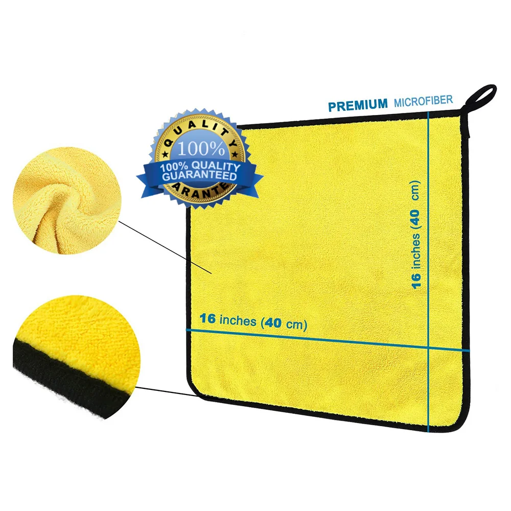 Deluxe Dual Layer Absorbent Plush Car Wash  Microfiber  Car Cleaning  Towel A cheap towel for china  30*30cm car cleaning towel