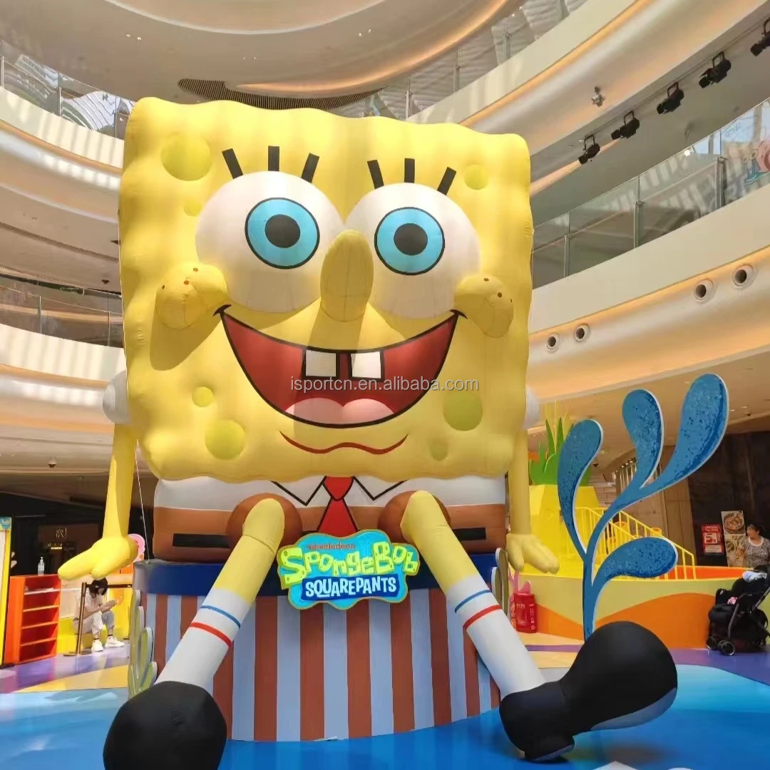 giant advertising inflatable cartoon characters Spongebob Squarepants mascot inflatable Spongebob Squarepants