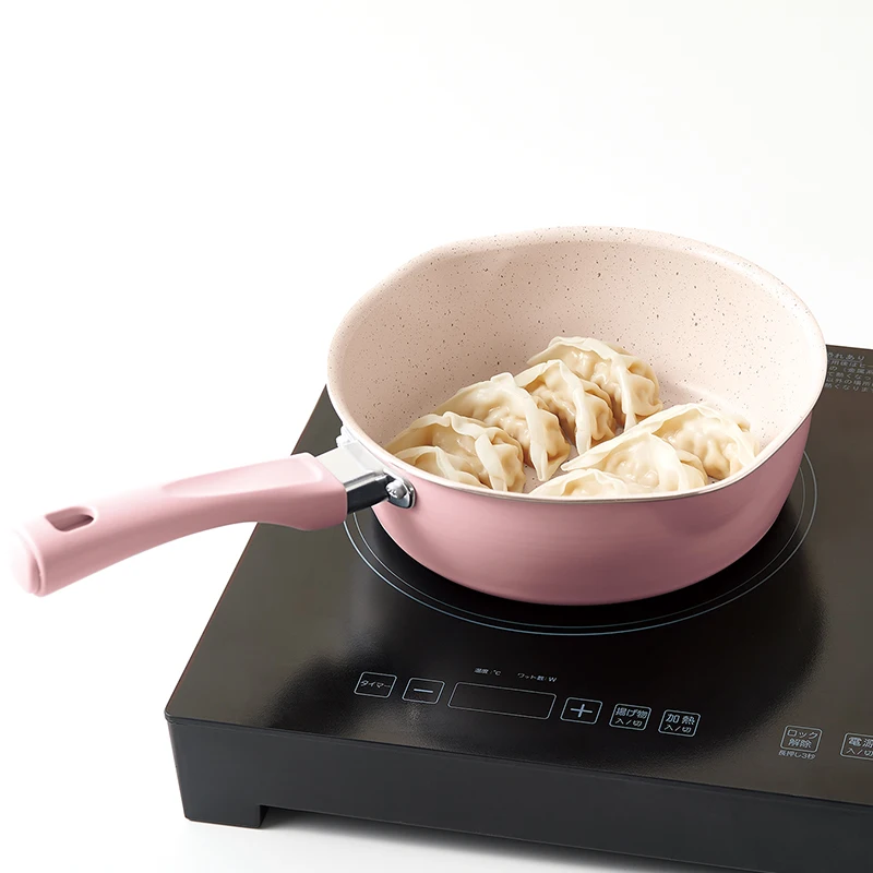 Deep Pan Non Stick  Coating Fry Pan Wok Pan Soft Touch Handle Induction Bottom