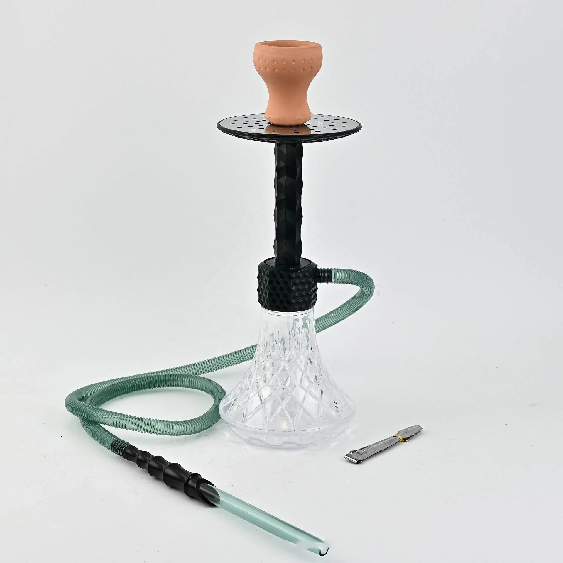 OEM Sisha High Quality Pan Hookah One Pipe Spring Stem Ceramics Hookka Tops Hookahs Set For Smoking