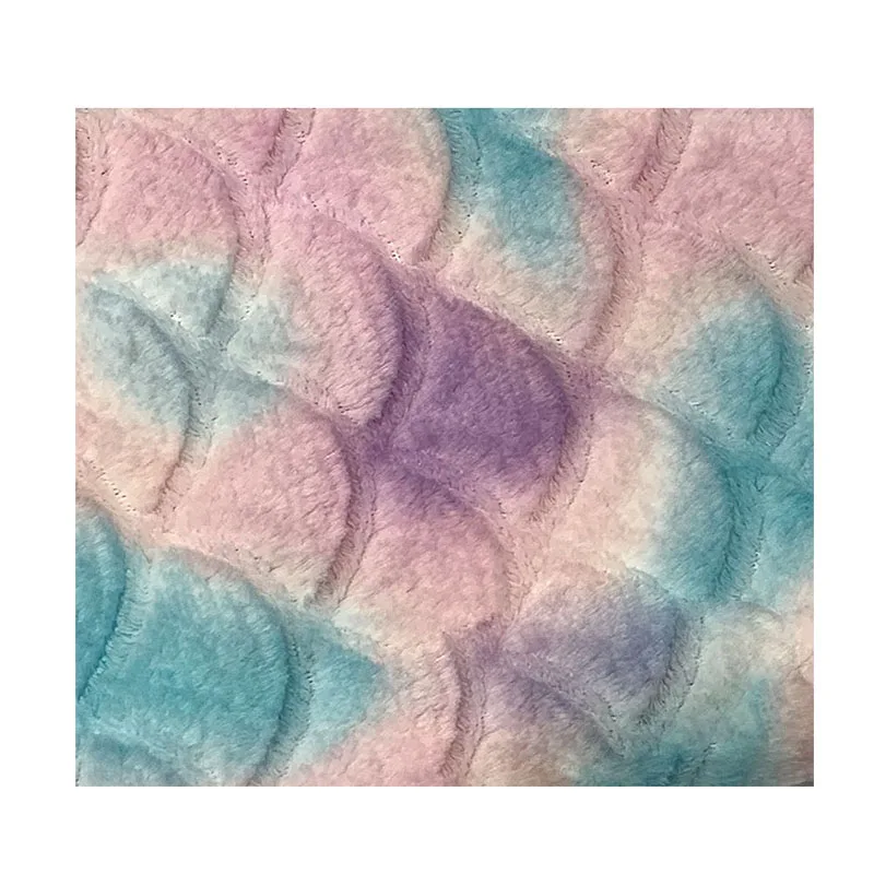 Мягкие ткани рыбий чешуйчатая фланелевая флисовая двухслойная Коралловая флисовая ткань