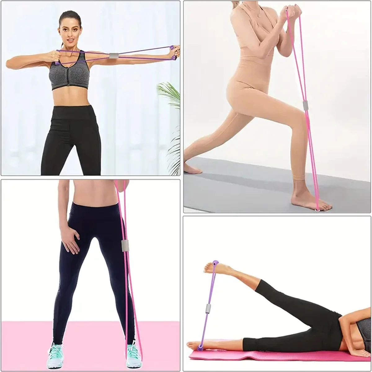 Durable Eight Shape Handle Bands Beauty Fitness Exercise Tpe Material Cheap Price Handle Bands