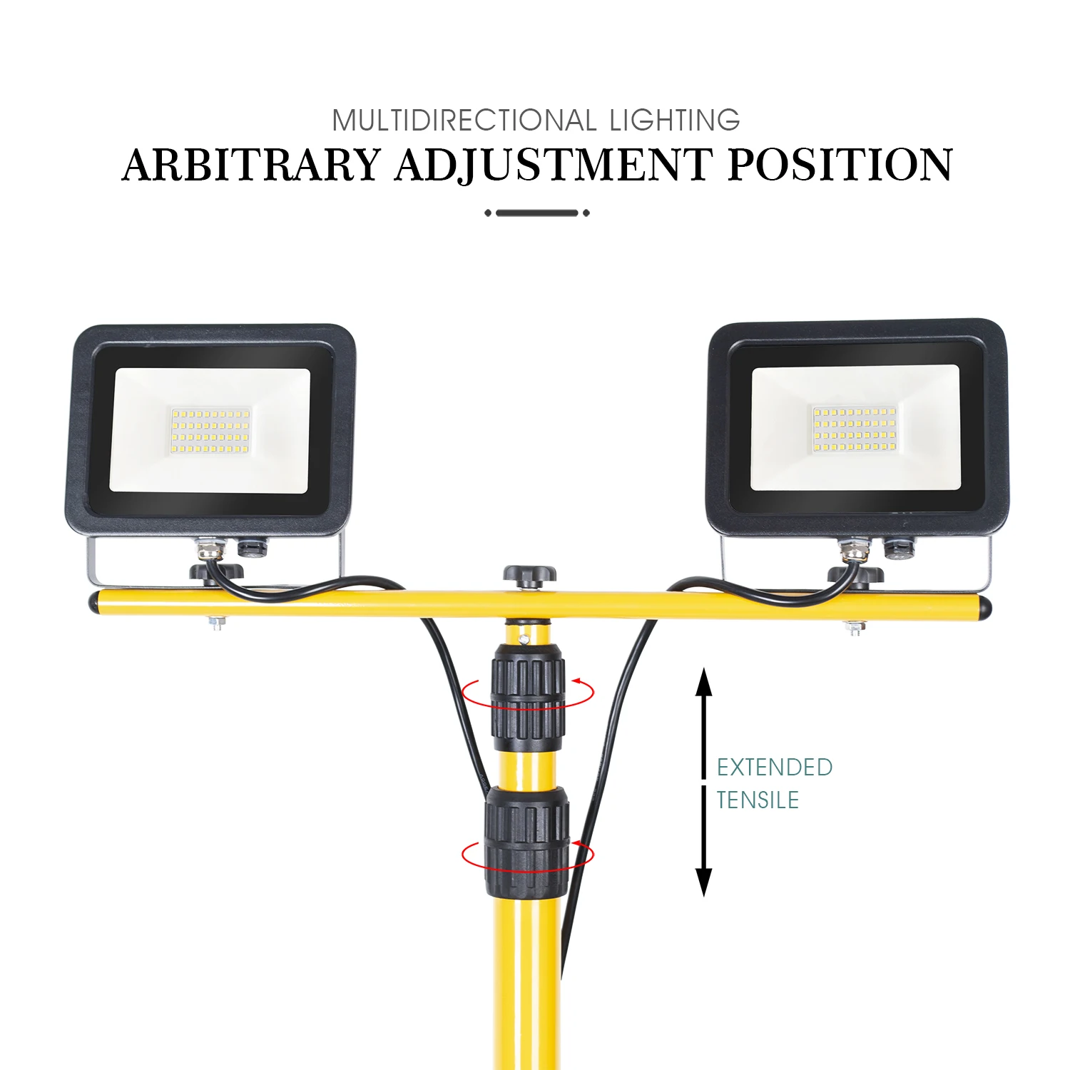200w Rotating Handle Tripod LED out door led flood light Stand Portable Aluminium Best Work Light ip65 waterproof