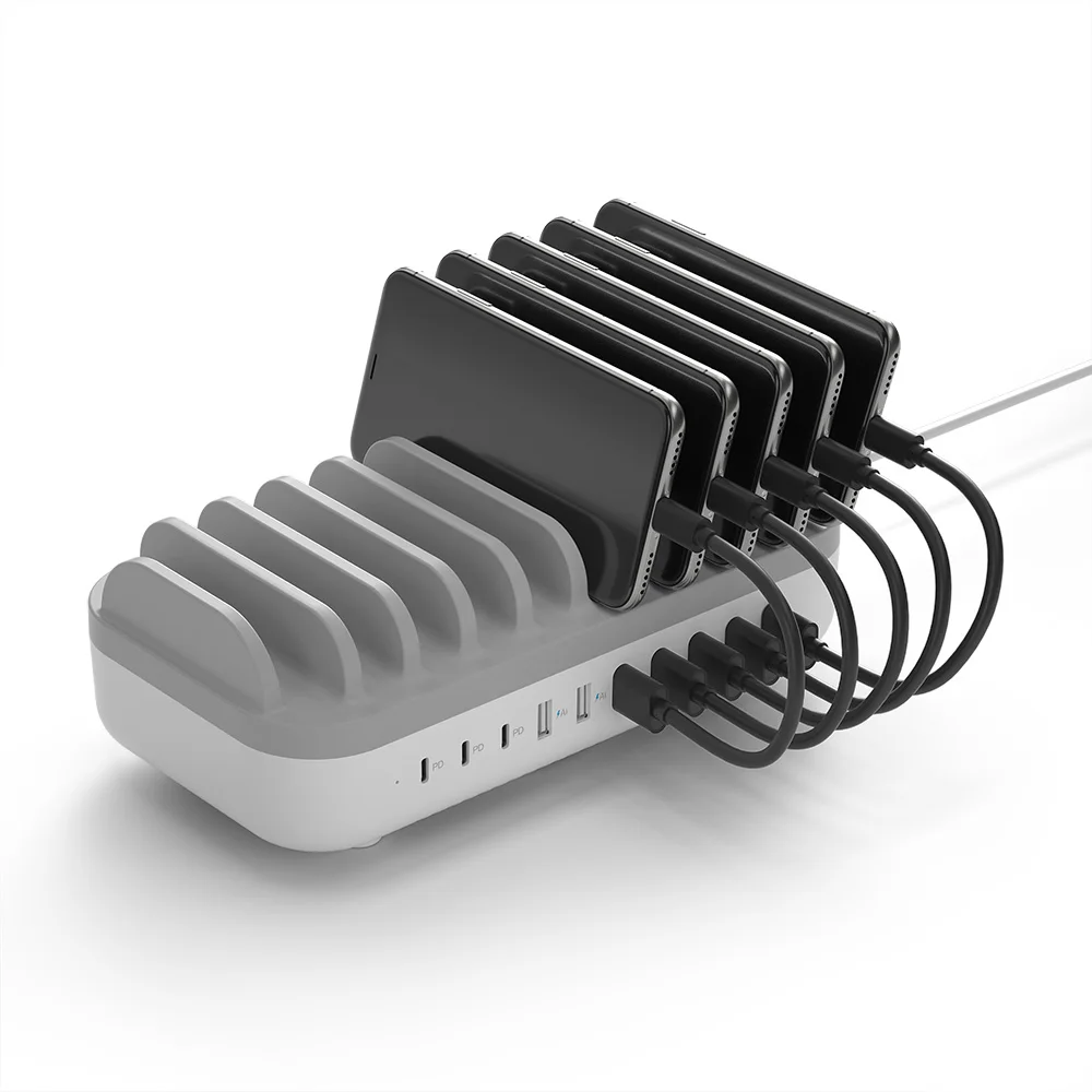 
Fenergy Multi Charging Station, 10-Port USB Charger for Multiple Device with SmartIC Tech and Adjustable Dividers 