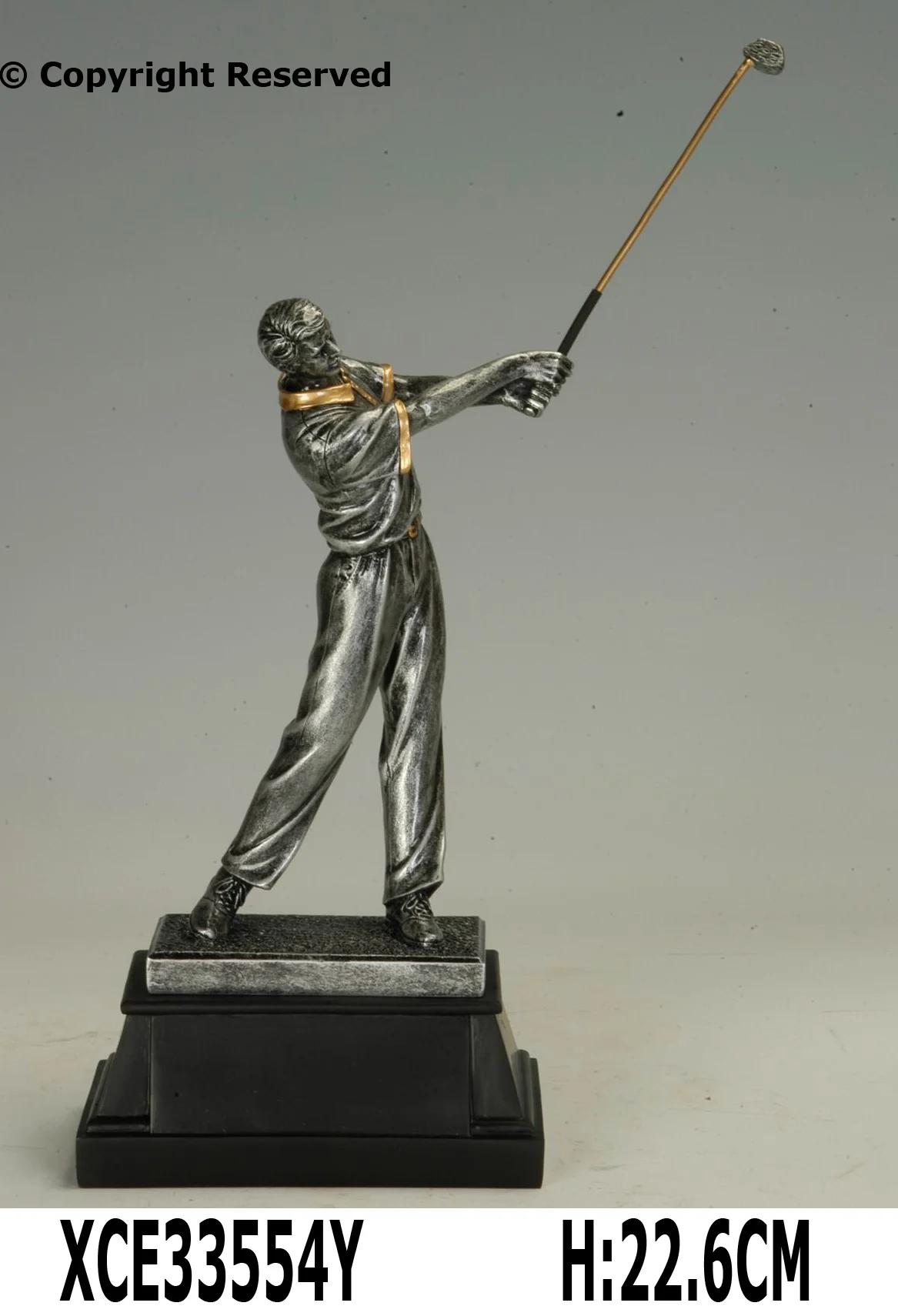Polyresin golf awards trophy cup resin crafts sport man resin trophy