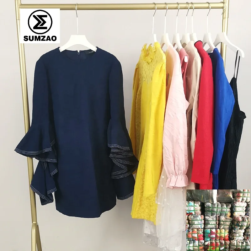 Sumzao grade a spring dress second hand winter clothes korea used winter clothes bales used winter clothing