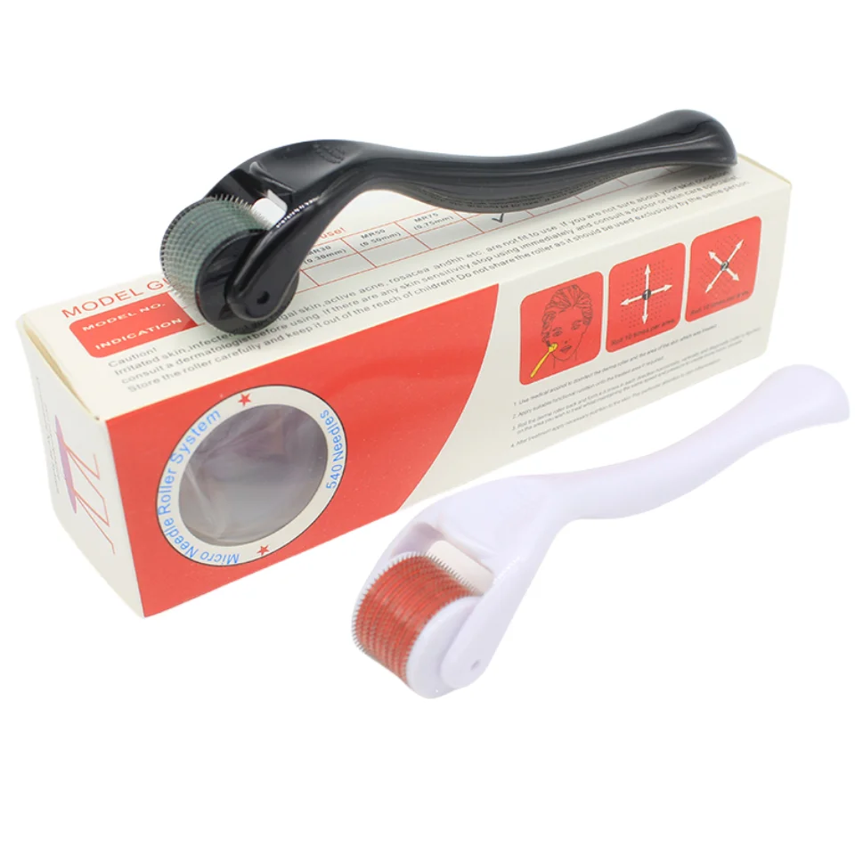 Home Use Skin Care Beauty Massage Tools 0.5MM Microneedling 540 Titanium Needles Derma Roller For Face