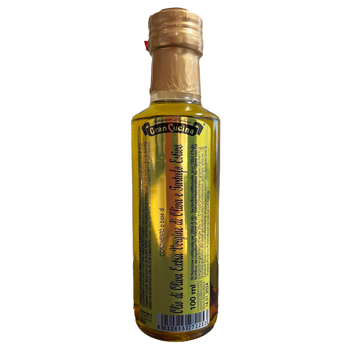 Truffle Olive Oil Top Quality Made In Italy 100Ml Bottle From Piedmont Gran Cucina