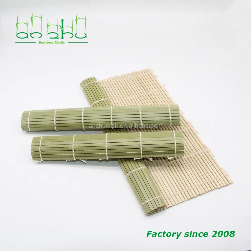 High Quality bamboo Reusable Natural Bamboo Sushi Rolling Mat