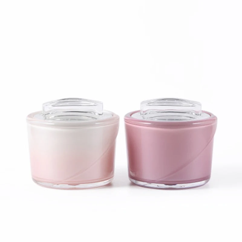Korean style round luxury anti wrinkle acrylic jar 30g anti wrinkle Plastic round jar face cream cosmetic round jar