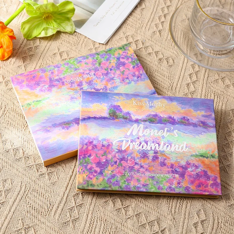 Custom High Quality 20Colors Makeup Eyeshadow Pigmented Oil Painting Scenery Eye Shadow Palette