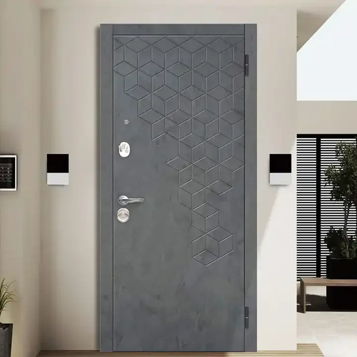 Custom Size Entry Door Decorative Metal Steel Interior Security Screen Armored Door For Home