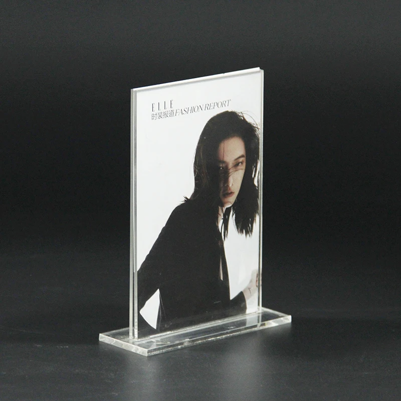 Clear Acrylic Sign Holder Acrylic Menu Display Stand Acrylic Table Sign Holder for Display Only