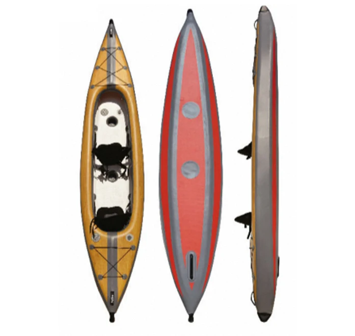 DAMA China Manufacturer Foldable Full Drop Stitch Single Seater Inflatable Fishing Kayak