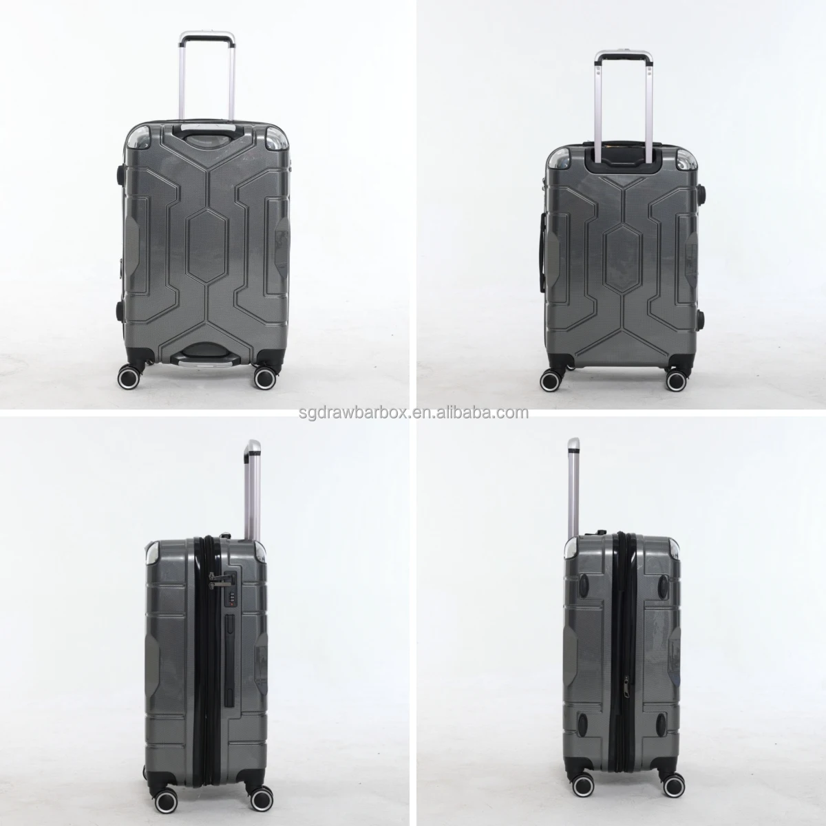 Luggage Factory Lightweight 3-Piece Travel Set with Detachable Wheels and Double Handles