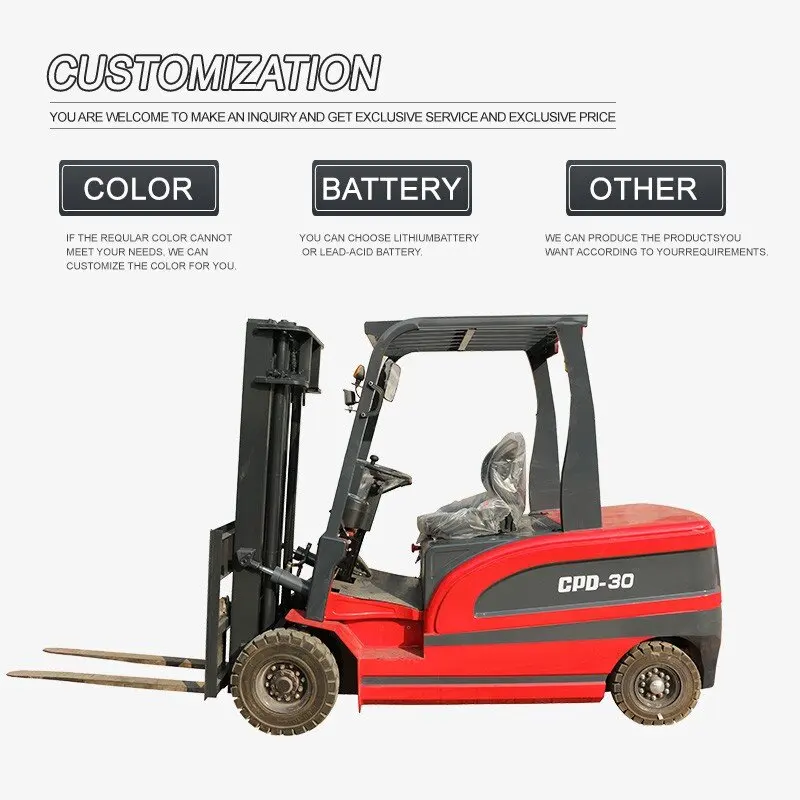 Simple operation 3T  forklift lifting equipment good electric forklift