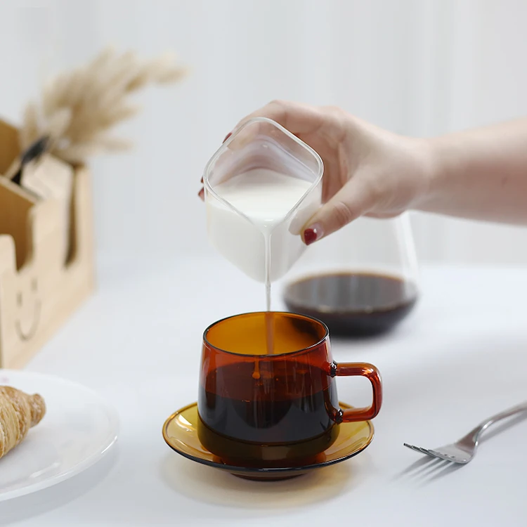 Borosilicate Mug Glass Mug Heat resistant Glass Cup Drinkware Tea Juice Milk Cup Coffee Mug Home Water Glasses Glass Coffee Cup