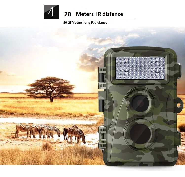 Wildlife hunting trail camera 24MP FHD No Glow LEDs Night Vision 80ft 0.3s Trigger Time Motion Activated